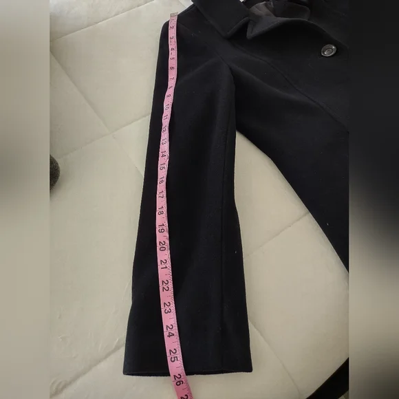 Kristen Blake Lambs Wool Cashmere Maxi Black Coat- Size 12 - Picture 7 of 11